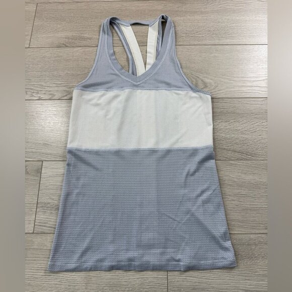 Lululemon Pedal To The Medal Singlet Tank Top Silver Fox / Angel Wing - Picture 6 of 12